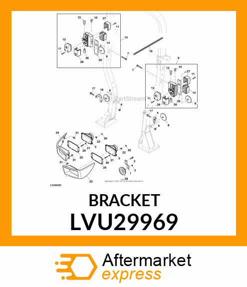 BRACKET, BRACKET, HORN LVU29969