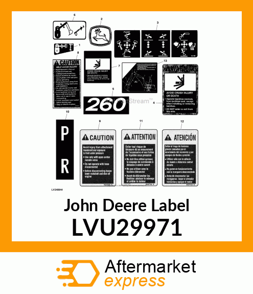 LABEL, LABEL, LUBRICATION LVU29971