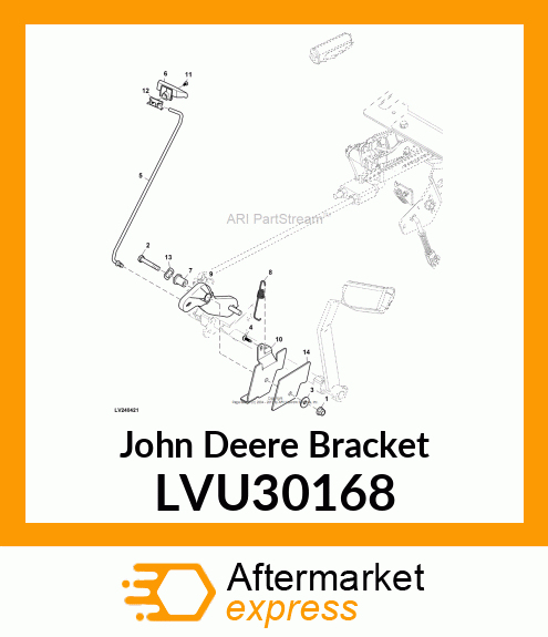 BRACKET, PARK BRAKE LATCH SIDE LVU30168