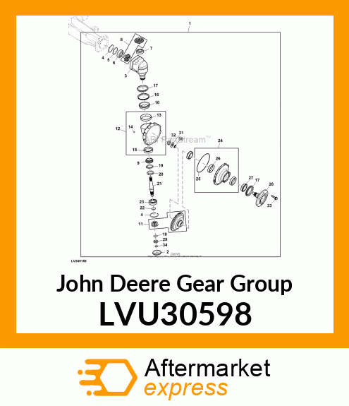 GEAR GROUP, SHOULDER GEAR SET LVU30598