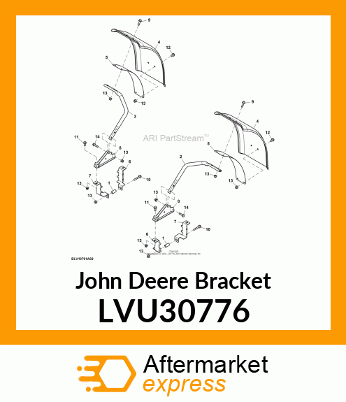 BRACKET, FRONT FENDER MOUNTING LVU30776