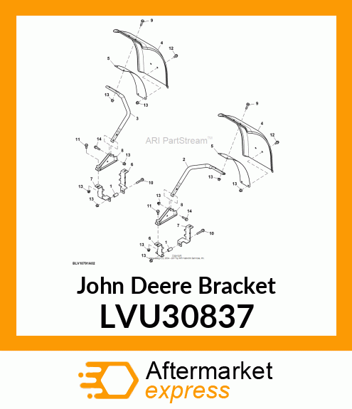 BRACKET, FRONT FENDER MOUNTING LVU30837