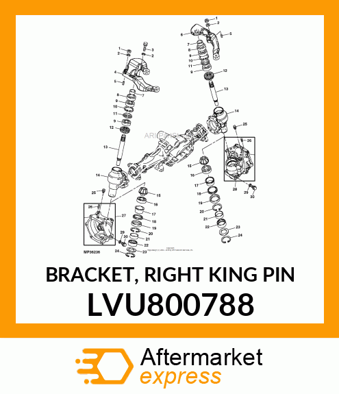 BRACKET, RIGHT KING PIN LVU800788