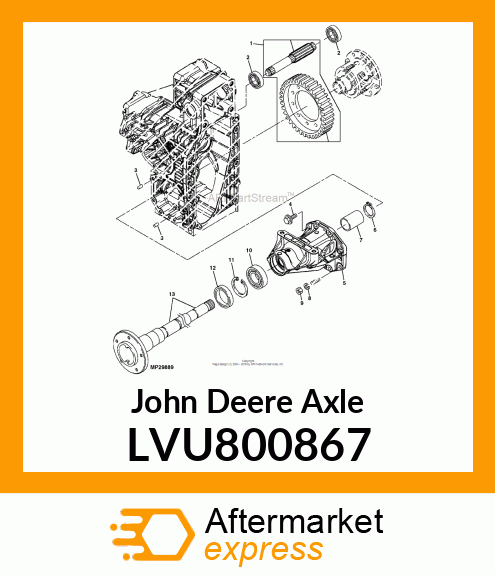 AXLE, SHAFT LEFT LVU800867