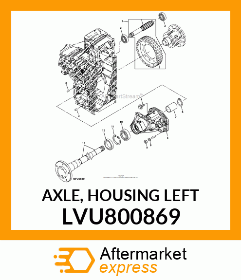 AXLE, HOUSING LEFT LVU800869