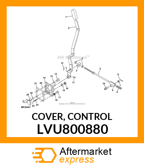 COVER, CONTROL LVU800880