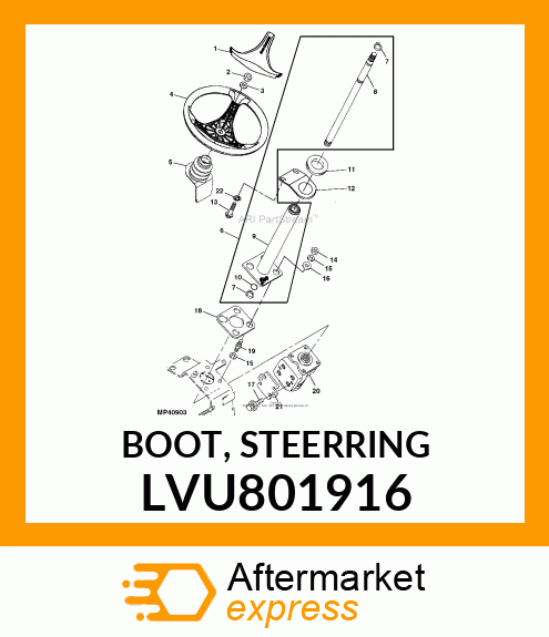 BOOT, STEERRING LVU801916