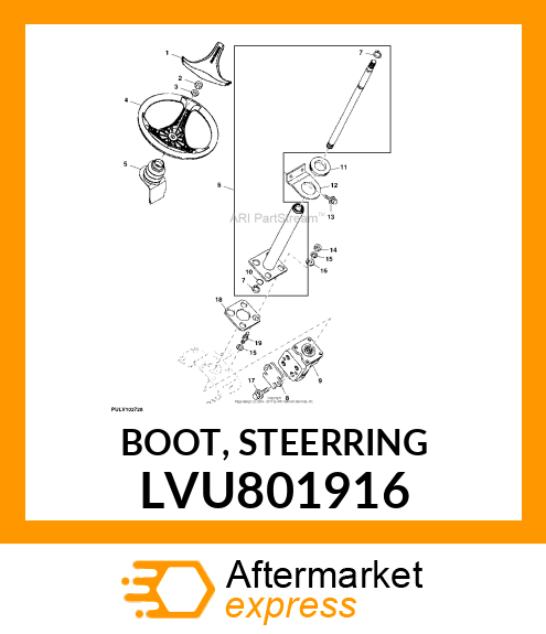 BOOT, STEERRING LVU801916