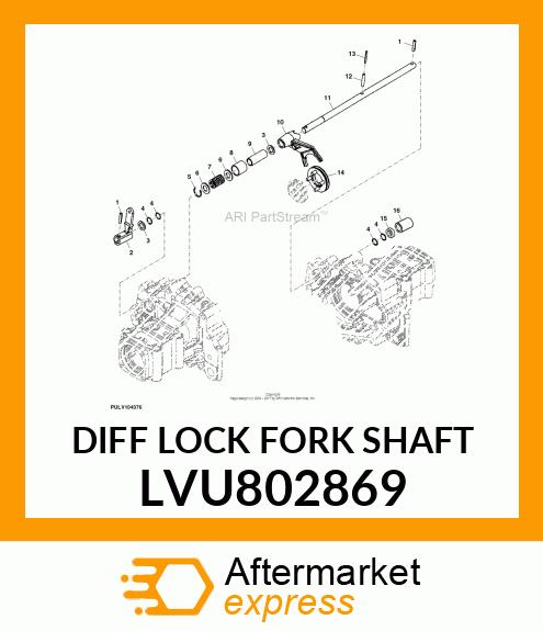 DIFF LOCK FORK SHAFT LVU802869