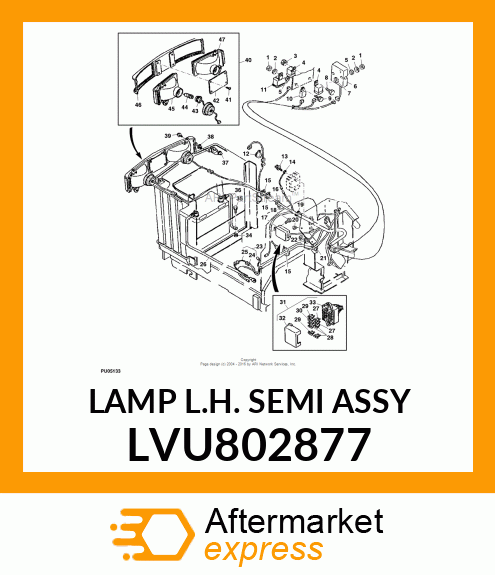 LAMP L.H. SEMI ASSY LVU802877