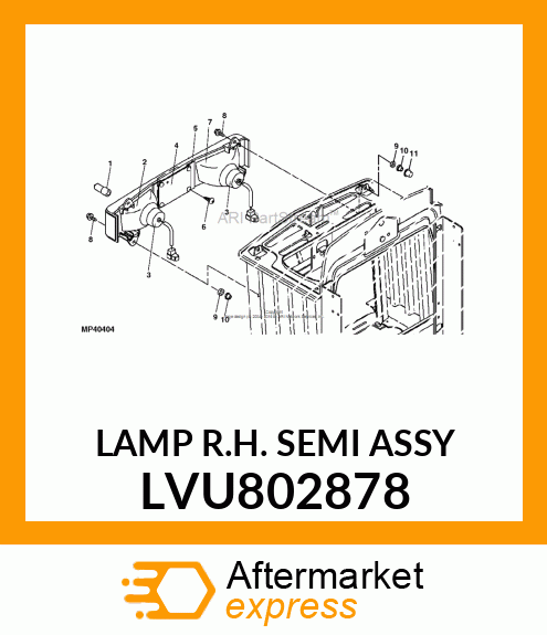 LAMP R.H. SEMI ASSY LVU802878