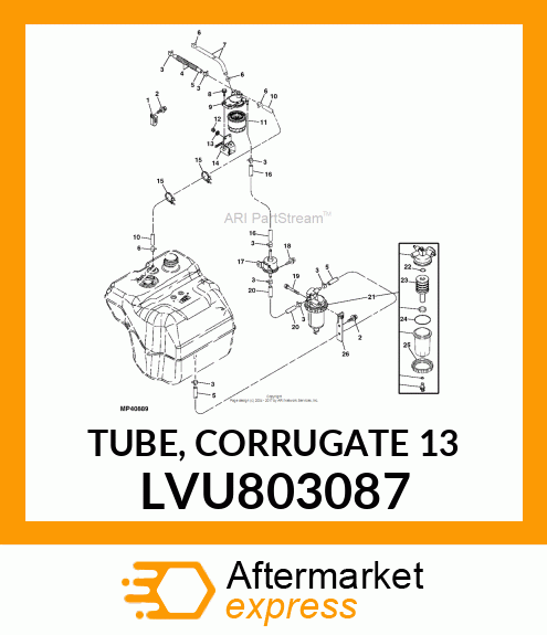 TUBE, CORRUGATE 13 LVU803087