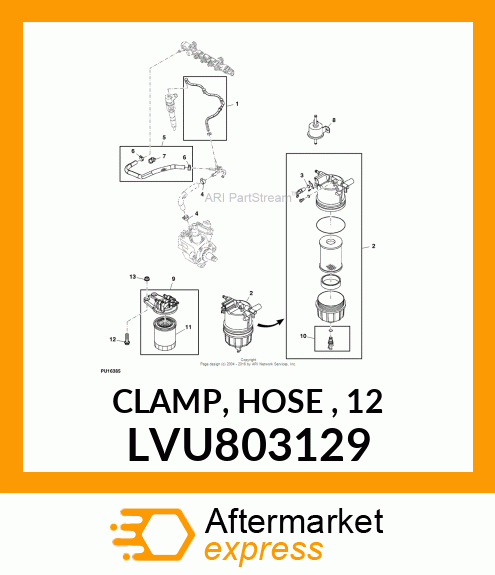 CLAMP, HOSE , 12 LVU803129