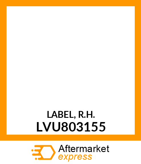 LABEL, R.H. LVU803155