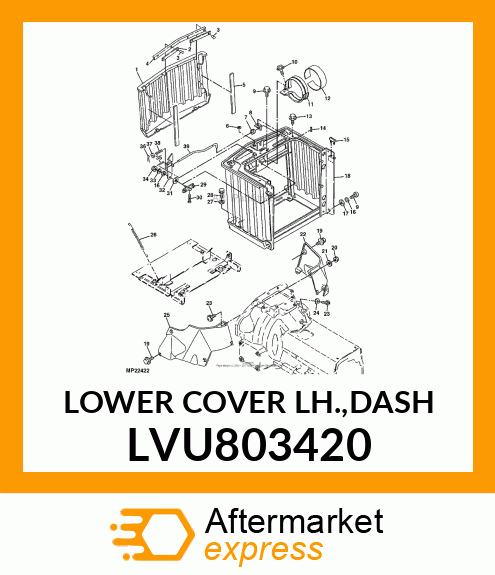 LOWER COVER LH.,DASH LVU803420