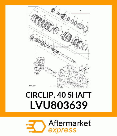 CIRCLIP, 40 SHAFT LVU803639