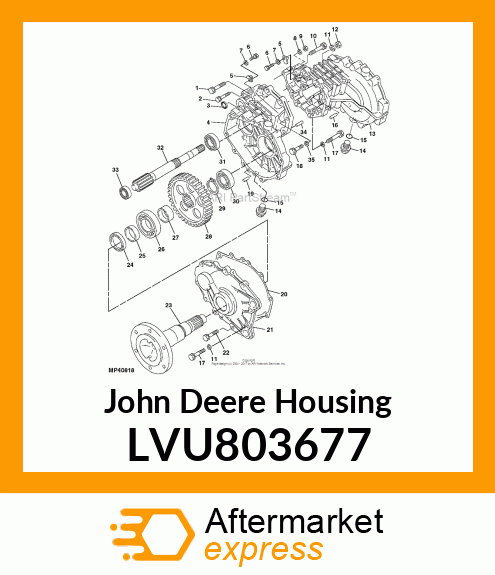 HOUSING, REAR AXLE L LVU803677