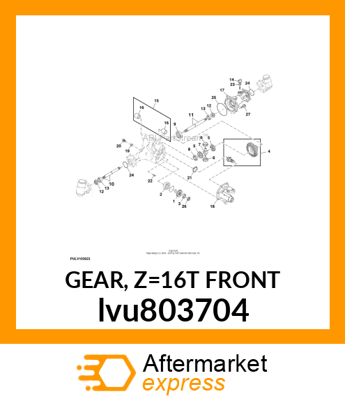 GEAR, Z=16T FRONT lvu803704