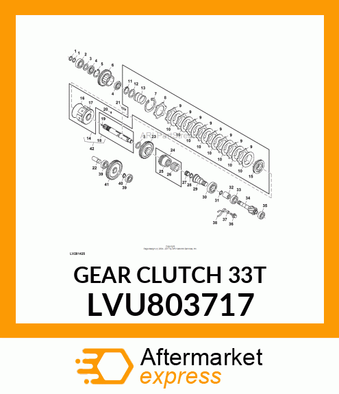 GEAR (CLUTCH 33T) LVU803717