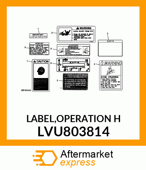 LABEL,OPERATION H LVU803814