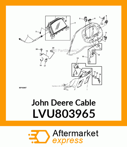 CABLE ASSY, METER LVU803965