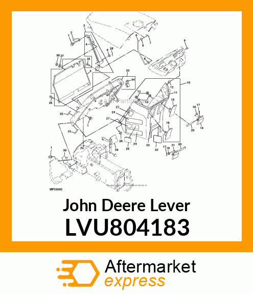 LEVER, PARKING BRAKE LVU804183