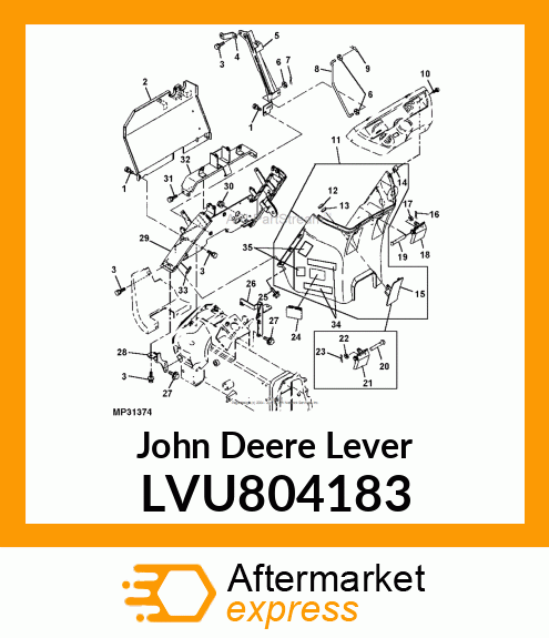 LEVER, PARKING BRAKE LVU804183