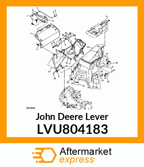 LEVER, PARKING BRAKE LVU804183