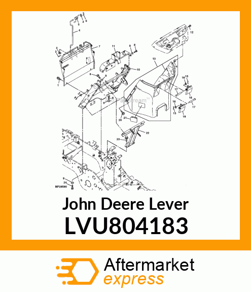 LEVER, PARKING BRAKE LVU804183