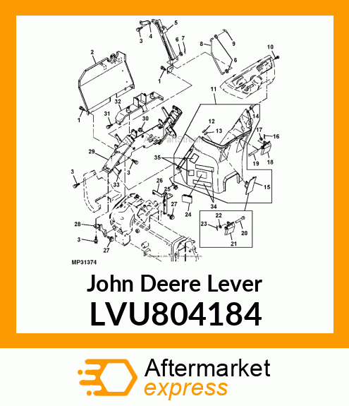 LEVER, PARKING BRAKE LVU804184