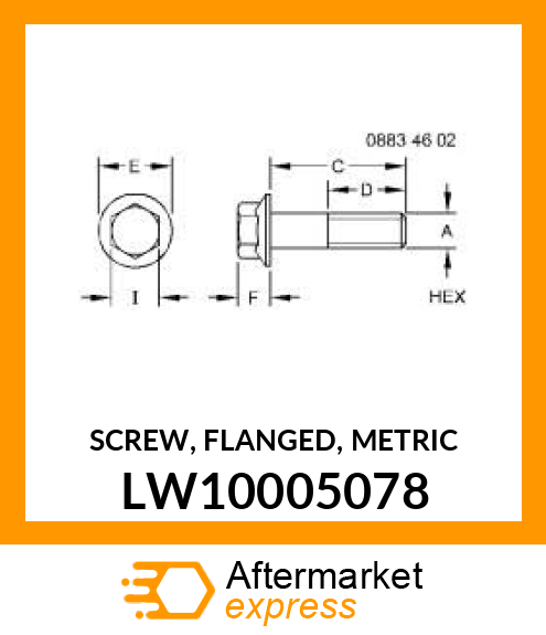 SCREW, FLANGED, METRIC LW10005078