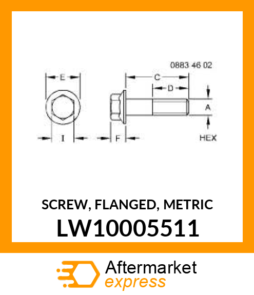 SCREW, FLANGED, METRIC LW10005511