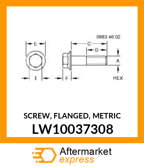 SCREW, FLANGED, METRIC LW10037308