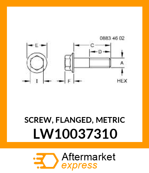 SCREW, FLANGED, METRIC LW10037310