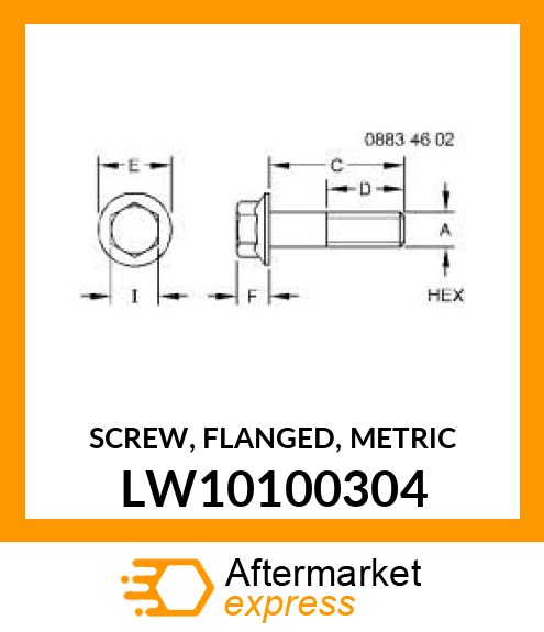 SCREW, FLANGED, METRIC LW10100304