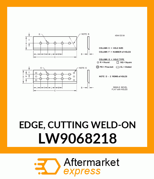 EDGE, CUTTING WELD LW9068218