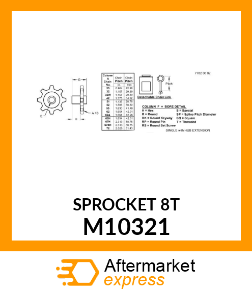 SPROCKET 8T M10321