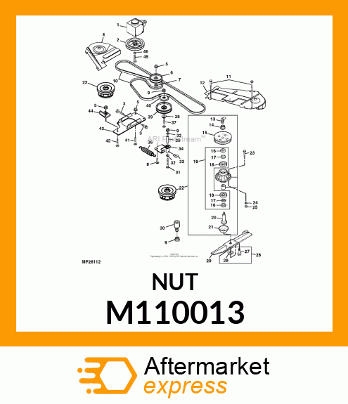 NUT, SPINDLE M110013