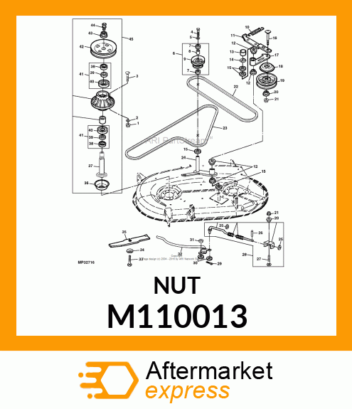 NUT, SPINDLE M110013