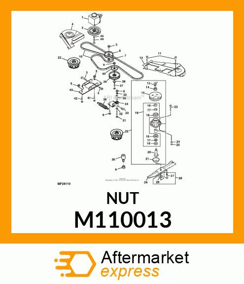 NUT, SPINDLE M110013