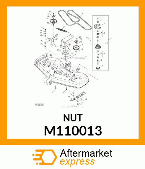 NUT, SPINDLE M110013