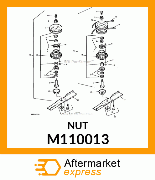 NUT, SPINDLE M110013