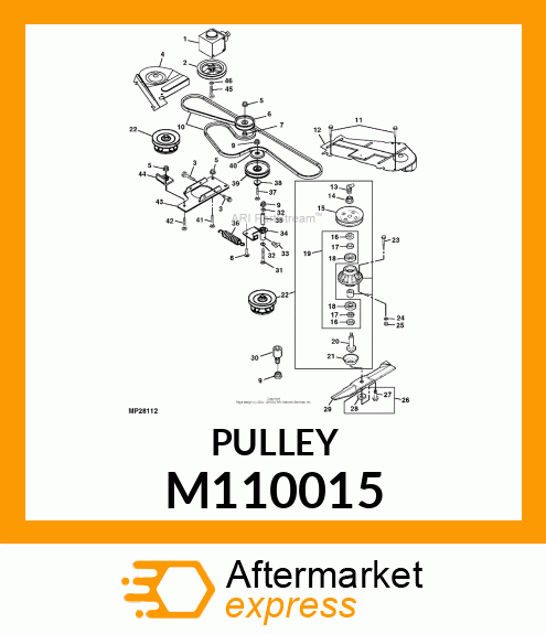 IDLER, SHEAVE, SPINDLE (DIA. 152.4) M110015