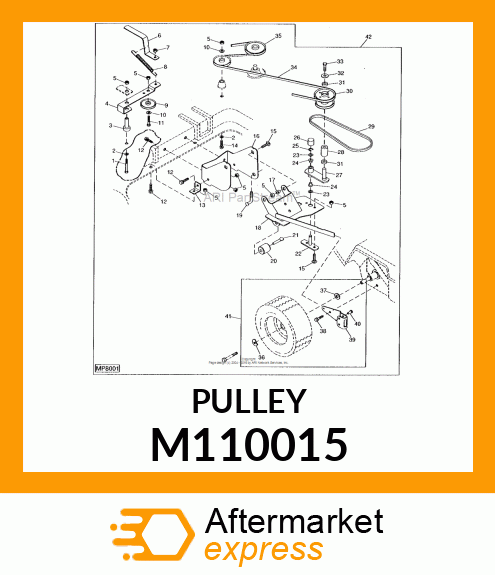 IDLER, SHEAVE, SPINDLE (DIA. 152.4) M110015