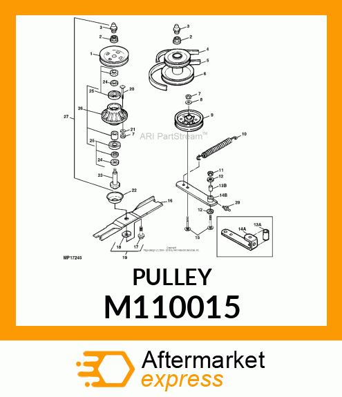 IDLER, SHEAVE, SPINDLE (DIA. 152.4) M110015