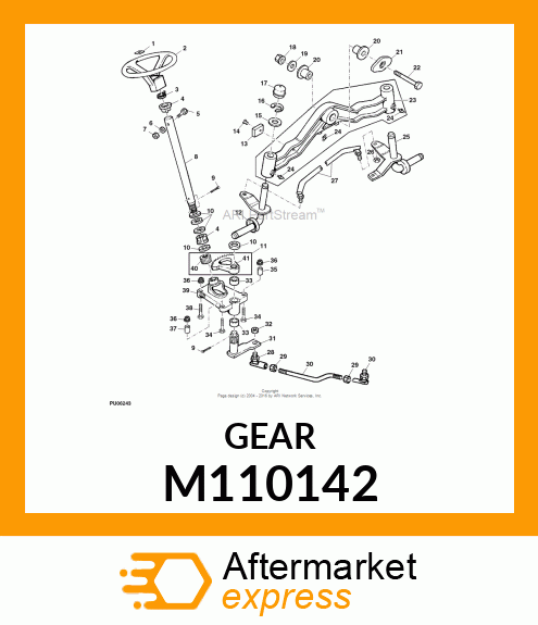 GEAR, STEERING SECTOR M110142