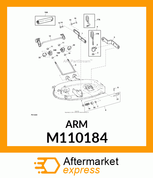 ARM, ARM, RH REAR DRAFT M110184