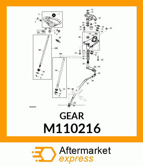 GEAR, STEERING PINION M110216