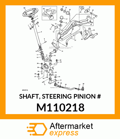 SHAFT, STEERING PINION # M110218