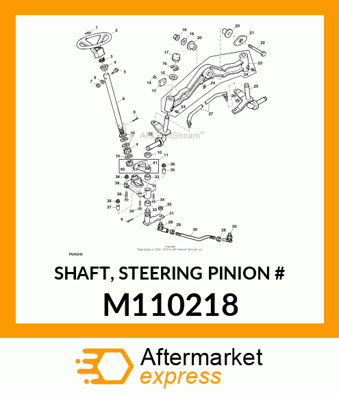 SHAFT, STEERING PINION # M110218